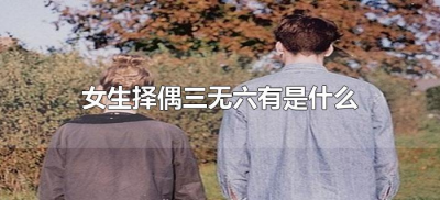 ​女生择偶三无六有是什么（女生择偶三无六有是什么意思）