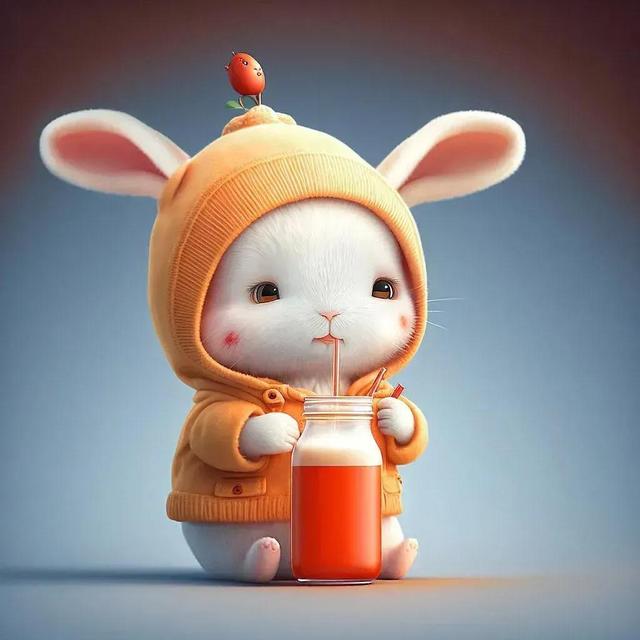可爱呆萌的小兔兔头像（分享一组小兔子头像）(6)