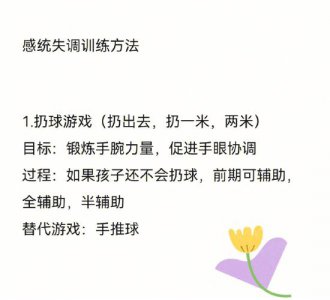 ​感统训练方法（感统训练方法介绍）