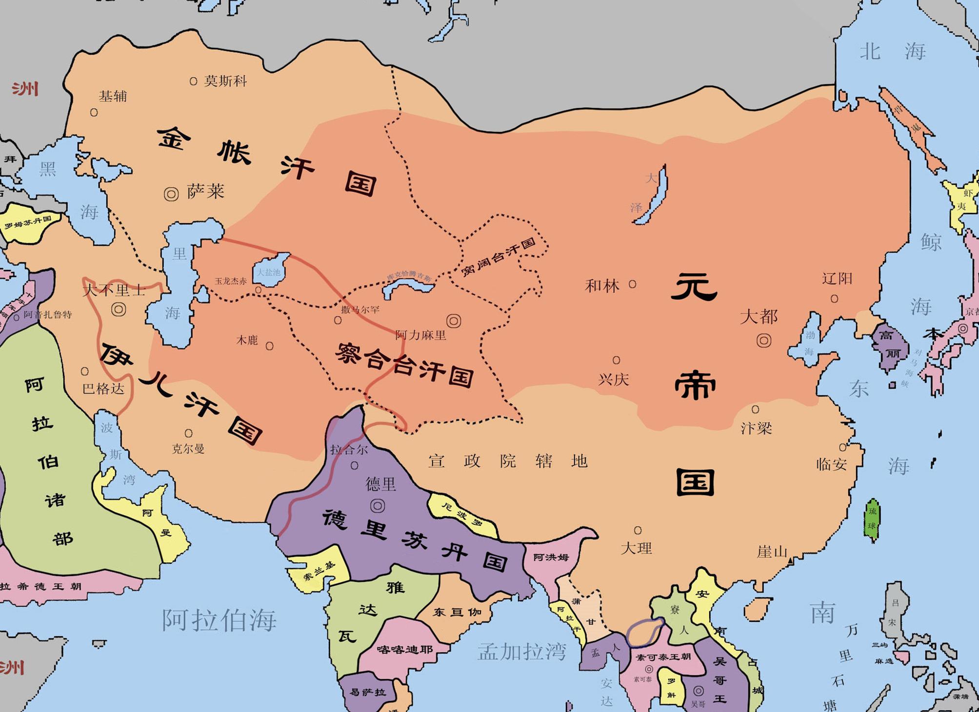 忽必烈简介及生平事迹（历史罕见的四面开战：忽必烈在位35年，发动了10场战争）