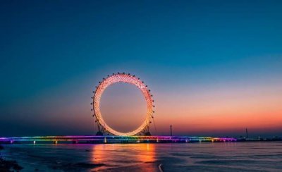 ​世界最大的空心摩天轮 中国山东白浪河摩天轮(直径125米)