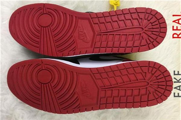 aj1红丝绸真假对比 aj1红丝绸黑脚趾真假鉴定