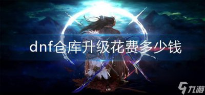 ​dnf仓库升级花费多少钱
