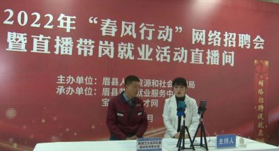 ​宝鸡市眉县举办网络招聘会 一日成功招聘1100人
