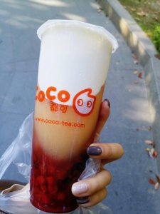 ​coco网红奶茶喝法都是这样子的~