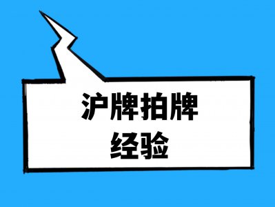 ​上海沪牌拍牌经验分享，基本6个月就能拍中沪牌
