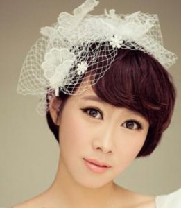 ​短发新娘的专属发型