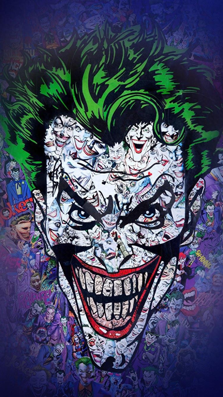 DC漫画超级反派、蝙蝠侠死敌小丑（Joker）手机绝版壁纸