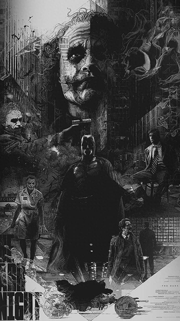 DC漫画超级反派、蝙蝠侠死敌小丑（Joker）手机绝版壁纸