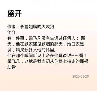 ​小说专推2《盛开》by长着翅膀的大灰狼――有肉有剧情