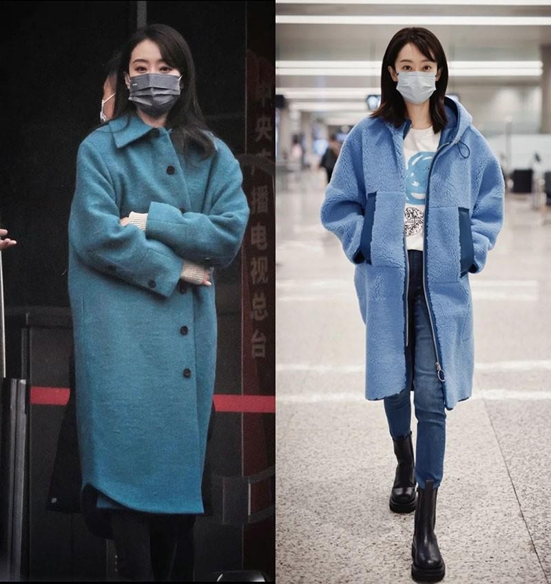 建议女人尽量少穿大衣+小黑裤，学张小斐这样穿，高级时髦又洋气