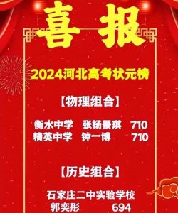 ​河北省2024年高考状元揭晓