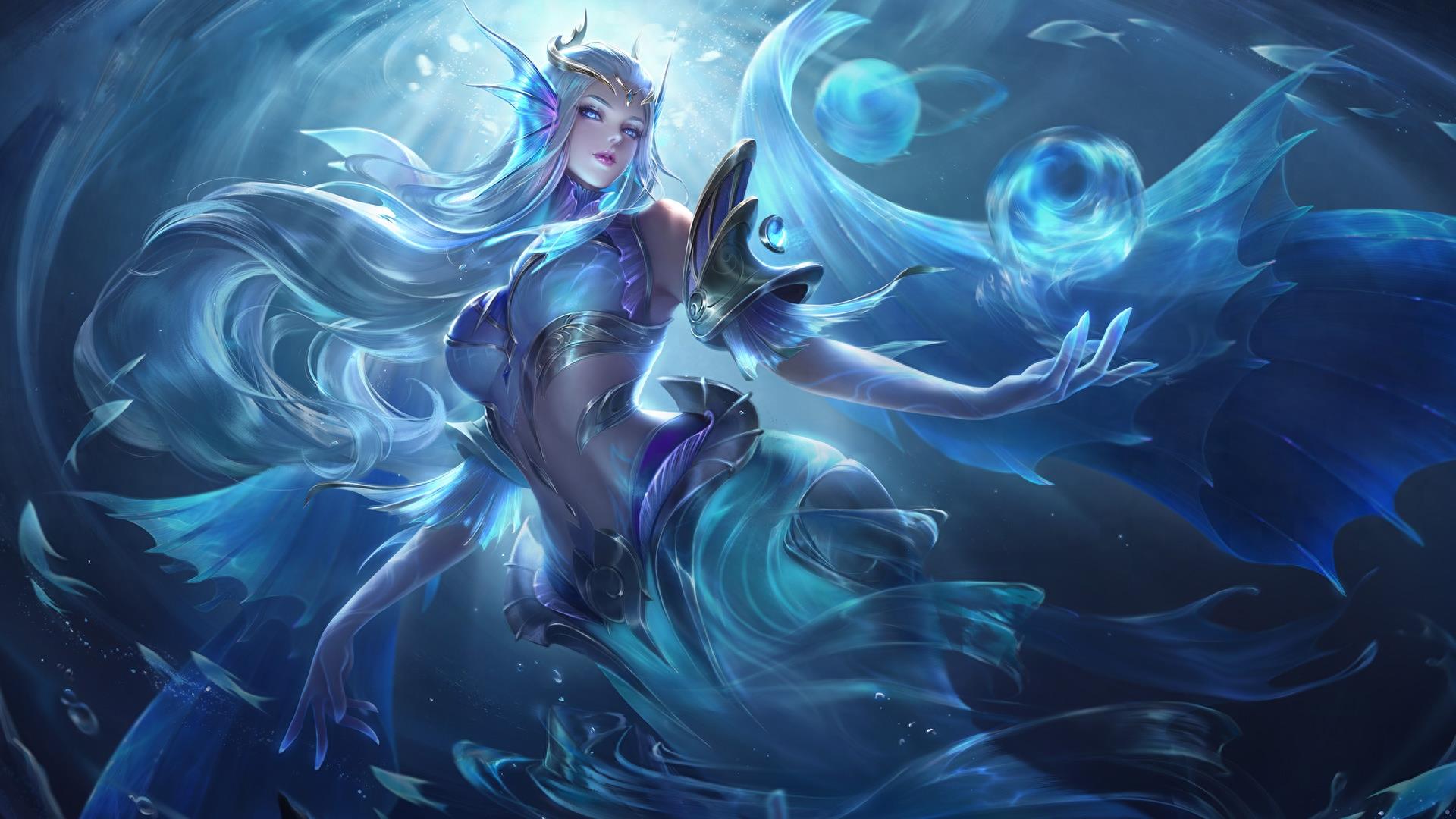 王者荣耀:武则天原画壁纸大全,东方不败,海洋之心,幻海之心