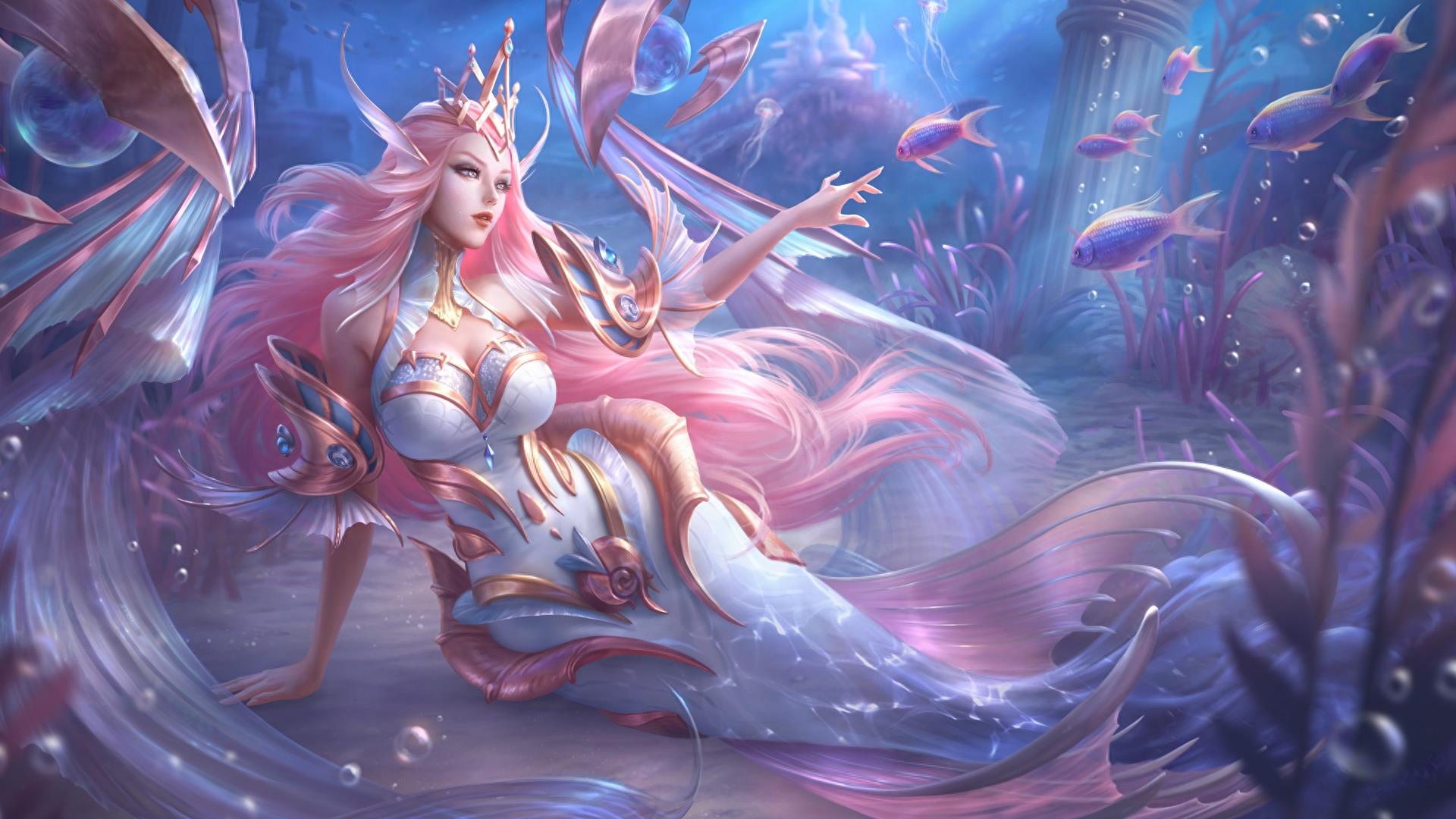王者荣耀:武则天原画壁纸大全,东方不败,海洋之心,幻海之心