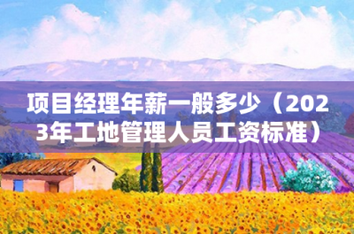 项目经理年薪一般多少(2025年工地管理人员工资标准)