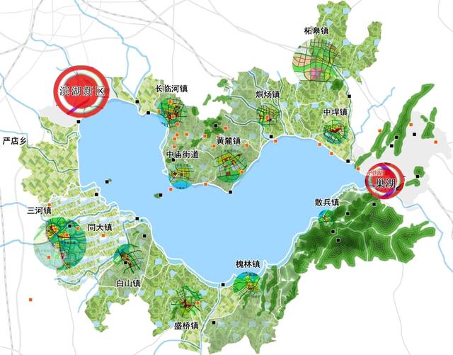 安徽巢湖地图全貌(安徽省巢湖市地图赏析)(6)