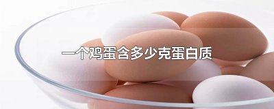 ​一个鸡蛋含多少克蛋白质