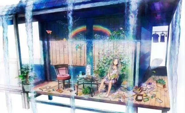 悠闲夏日，清新风格动漫图片