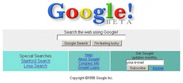 1996-2020：Google 谷歌搜索主页是如何变迁的？