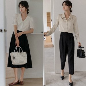 ​穿“衬衫”配什么下装才高级？这7组搭配方案，简约利落又有气质