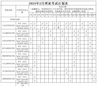​便民利民！黔西南州3月驾驶证考试安排计划表出炉