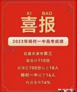 ​2023杨村一中高考成绩捅破了窗户纸，尴尬了谁？家长们应关注两点