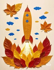 ​树叶贴画教程—叶落的季节可以这么玩！够简单，够环保，够创意！